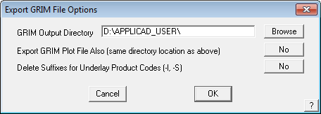 This image shows the Export GRIM File box in AppliCad Roof Wizard https://www.applicad.com